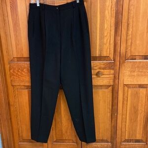 Talbots 100% Wool High Waist Dress Trouser Career Lined Pockets USA EUC Size 12
